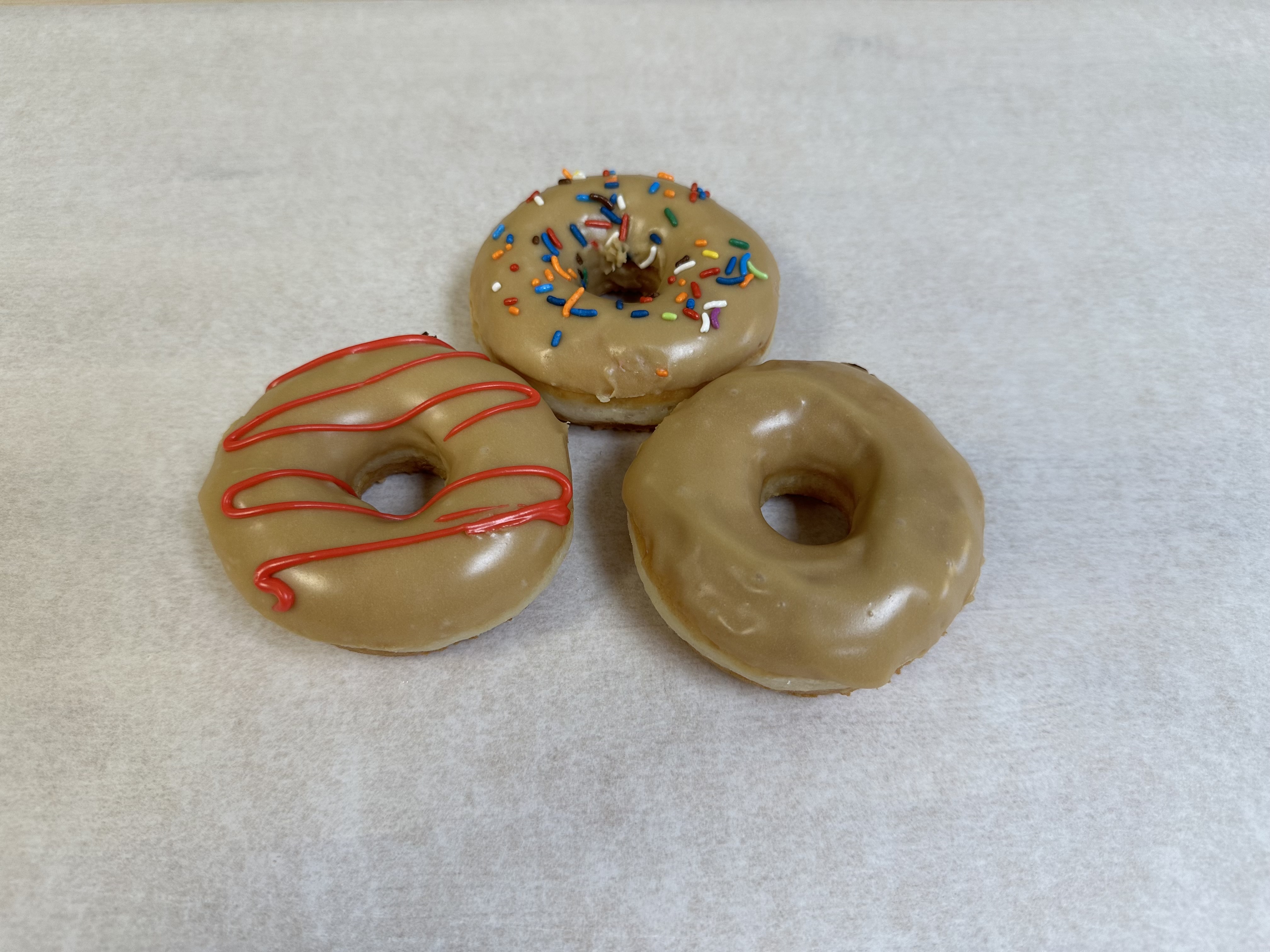 Sweet maple glazed donuts